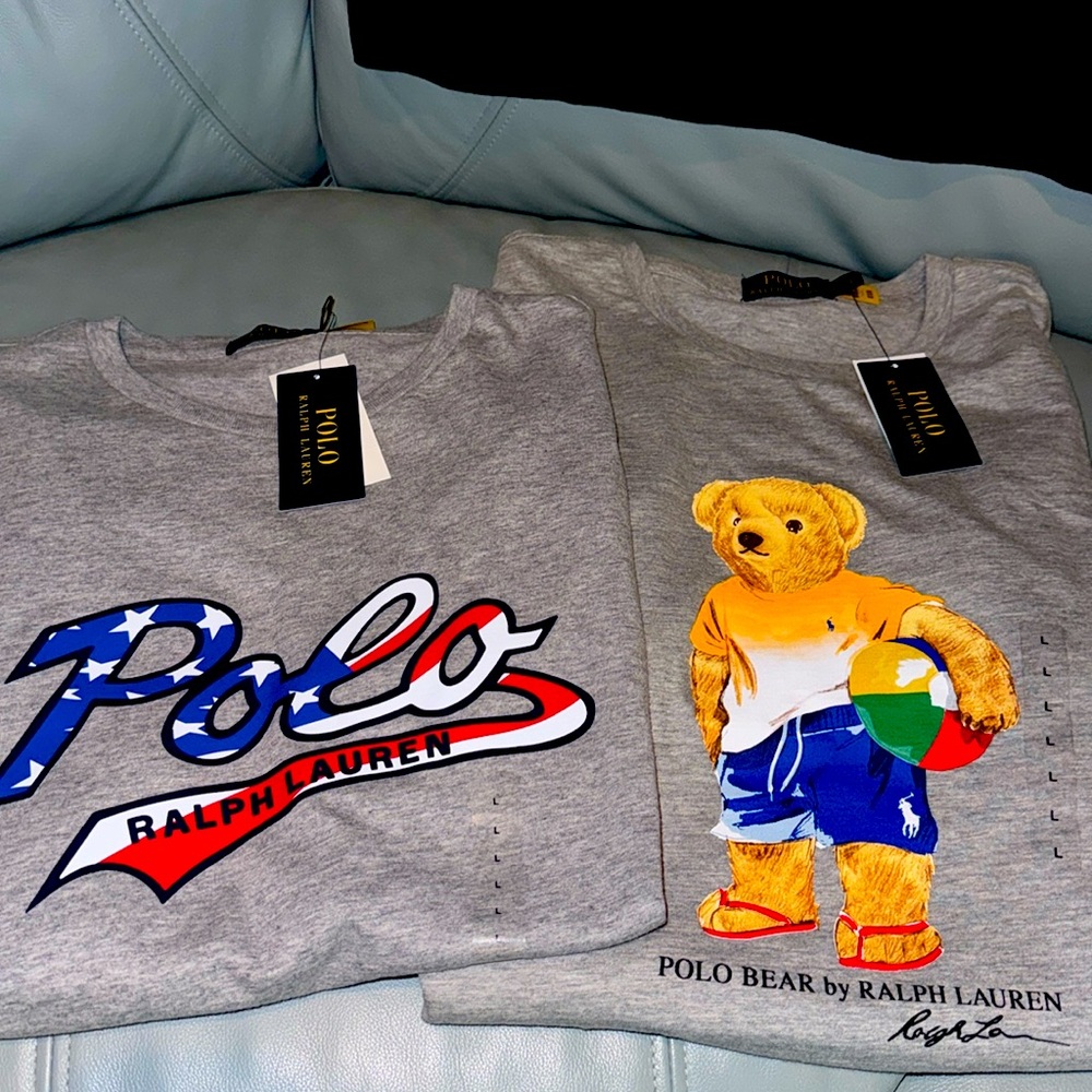 2 Polo Ralph Lauren Regular Fit T-shirt’s Size Large NWT
